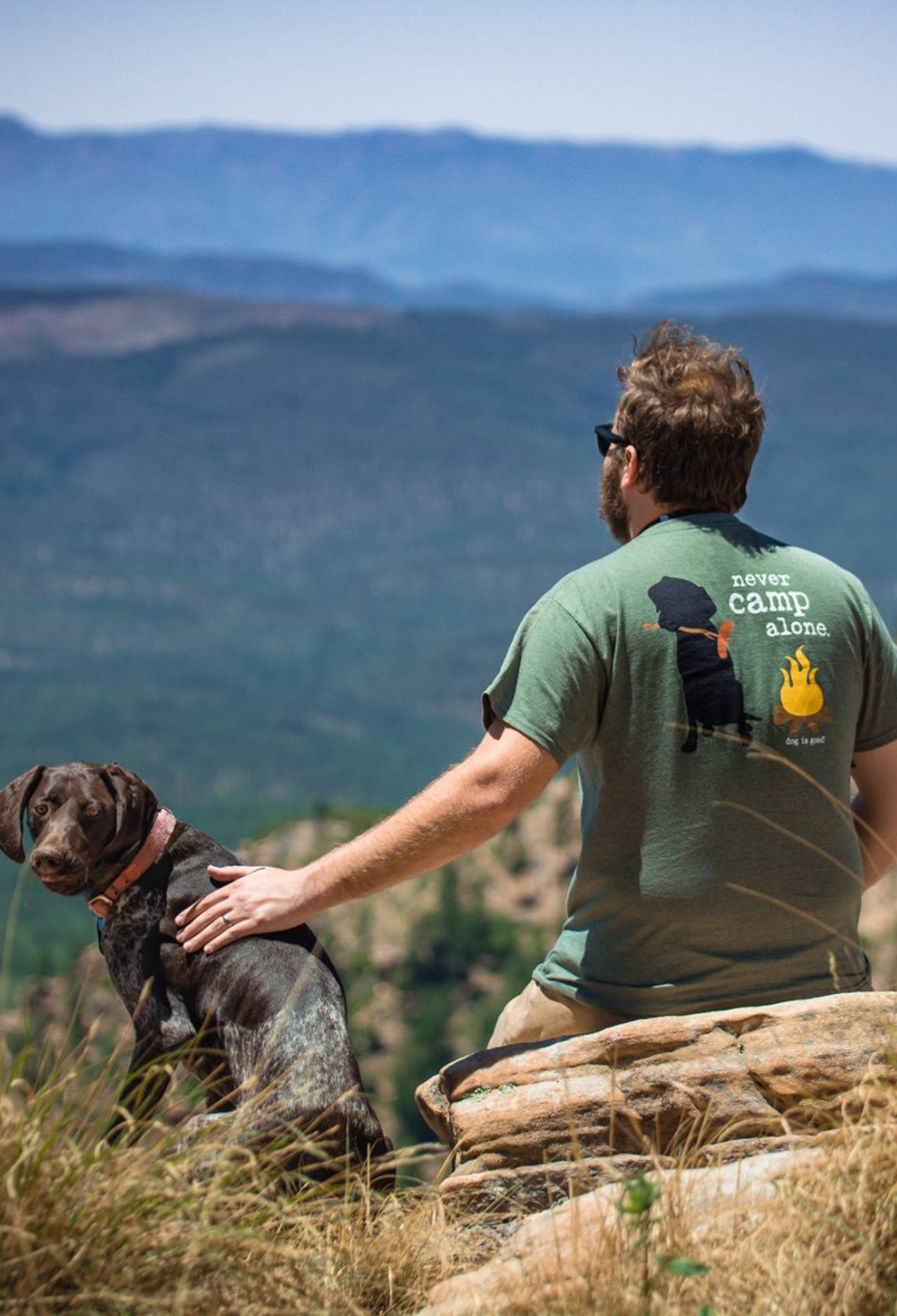 Never Camp Alone® T-shirt (Green)