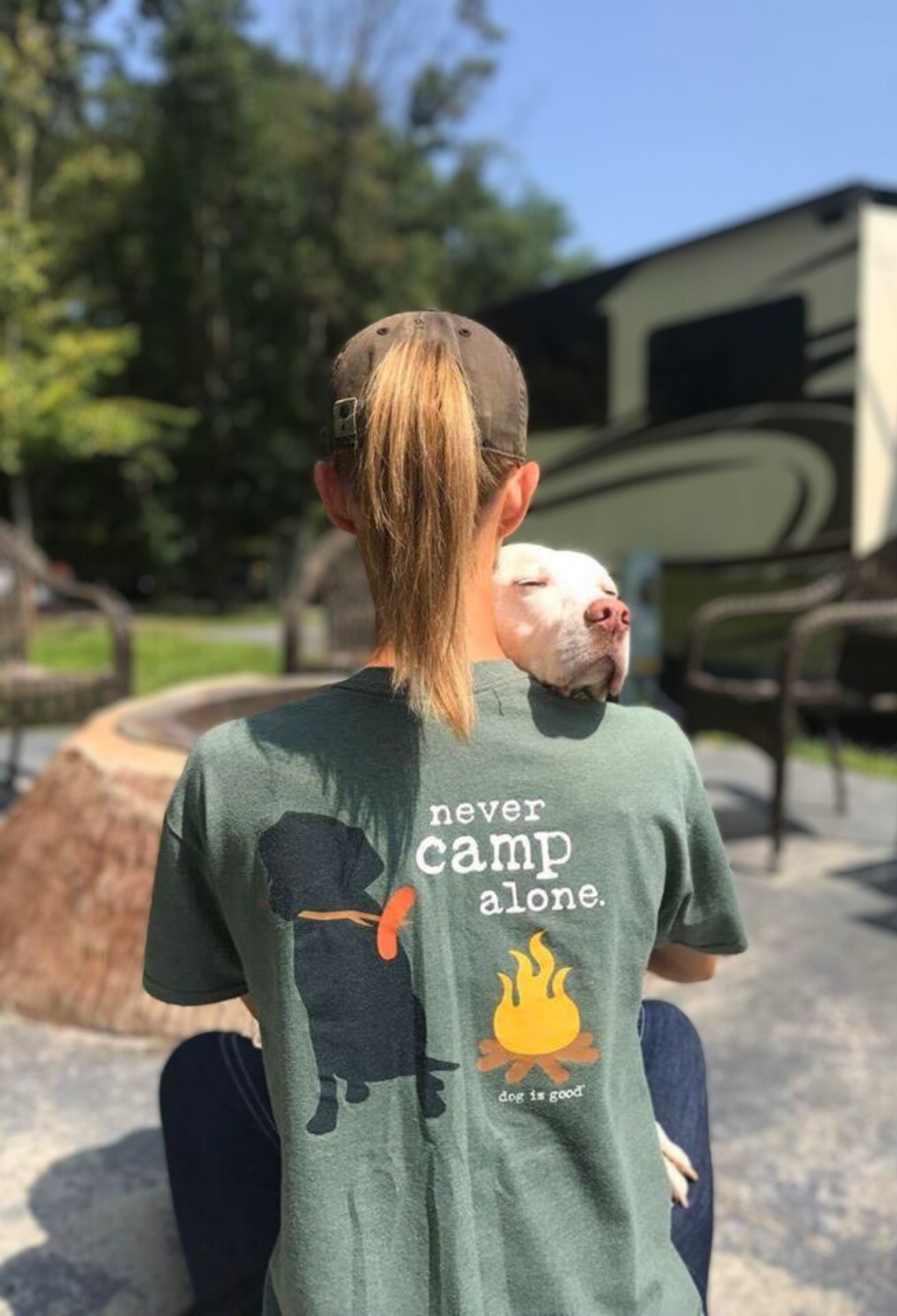 Never Camp Alone® T-shirt (Green)